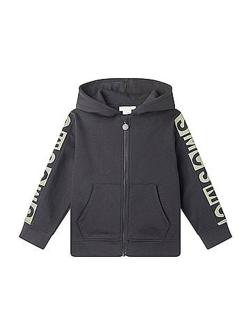 Stella McCartney Boys Zip Up Hoodie With Logo Tape (view 1)