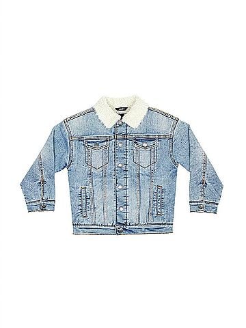 Silver Jeans Co. Boy's Denim Lined Sherpa Jacket (view 1)