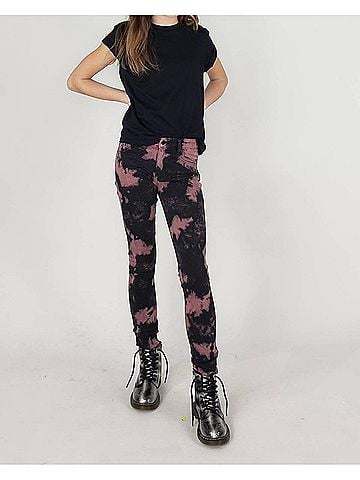 Tractr Kids Mid Rise Tie Dye Skinny Jeans (view 2)