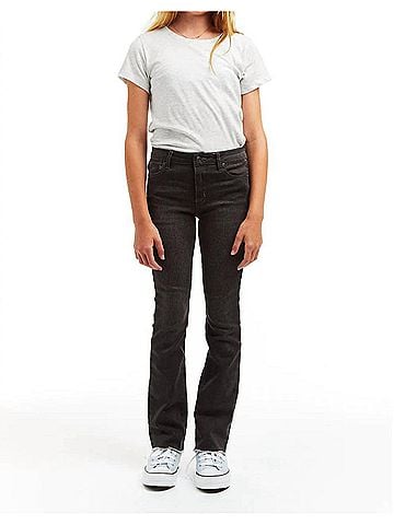 Tractr Kids Hi Rise Slim Boot Cut Jeans (view 2)