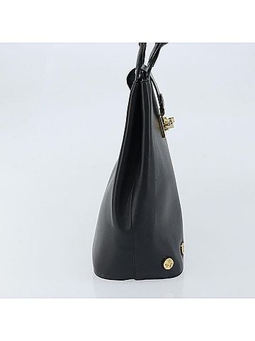 Salvatore Ferragamo Vintage Tote Bag Leather Black Leather Tote Bag Bag (view 2)