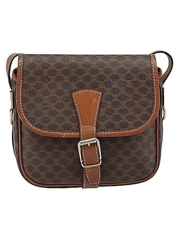 Céline Vintage Macadam Shoulder Bag Canvas And Leather Brown Pvc Shoulder Bag Bag (view 1)