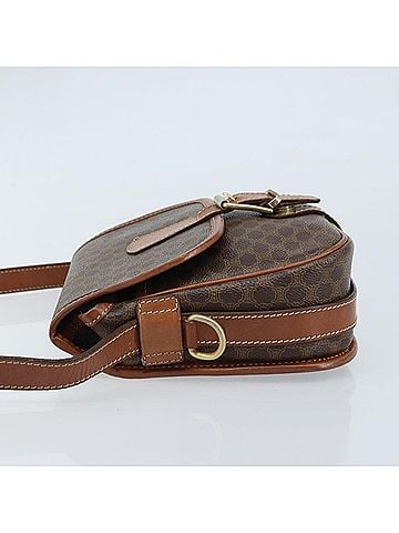 Céline Vintage Macadam Shoulder Bag Canvas And Leather Brown Pvc Shoulder Bag Bag (view 2)
