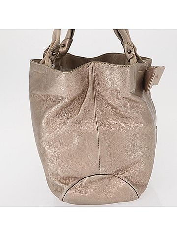 Salvatore Ferragamo Vala Tote Leather Beige Leather Tote Bag Bag (view 2)