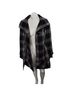 Express Plaid Black White Coat Size S - photo 7