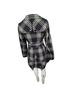 Express Plaid Black White Coat Size S - photo 2