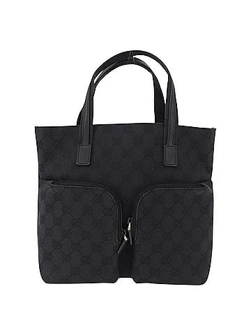 Gucci Double Pocket Tote Gg Canvas Black Canvas Handbag (view 1)