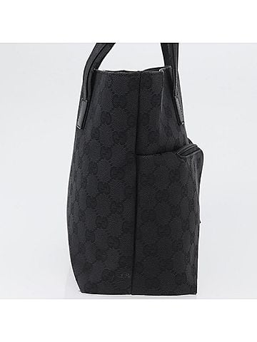 Gucci Double Pocket Tote Gg Canvas Black Canvas Handbag (view 2)