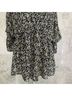 Lost Ink 100% Polyester Floral Black Short Sleeve Top Size 2X - photo 5