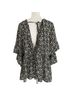Lost Ink 100% Polyester Floral Black Short Sleeve Top Size 2X - photo 2