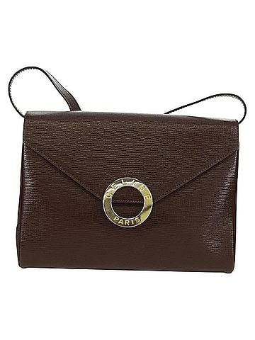 Céline Circle Logo Shoulder Bag Leather Brown Leather Shoulder Bag Bag (view 1)