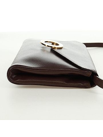 Céline Circle Logo Shoulder Bag Leather Brown Leather Shoulder Bag Bag (view 2)