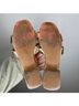 Steven New York Animal Print Gold Sandals Size 7 1/2 - photo 5