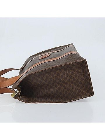 Céline Vintage Macadam Handbag Canvas And Leather Brown Canvas Tote Bag Bag (view 2)