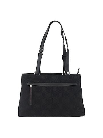 Salvatore Ferragamo Gancini Tote Gancini Canvas Black Canvas Tote Bag Bag (view 1)