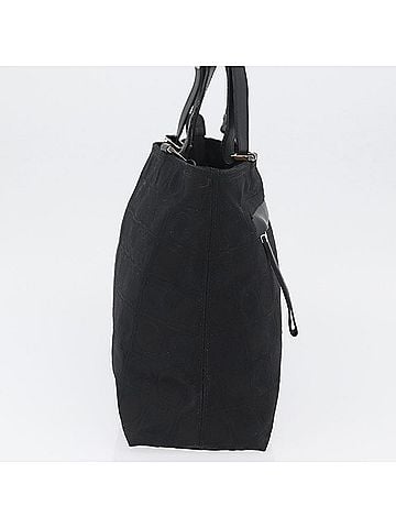 Salvatore Ferragamo Gancini Tote Gancini Canvas Black Canvas Tote Bag Bag (view 2)