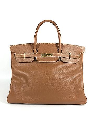 Hermès HERMES Birkin 40 Tote Bag, 40, Handbag, Epsom Leather, Men's & Women's, Gold Brown (view 1)