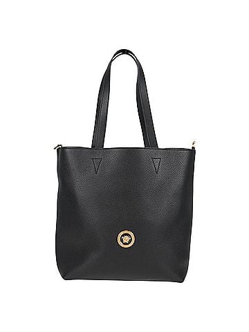 Versace Medusa Tote Leather Black Leather Tote Bag Bag (view 1)
