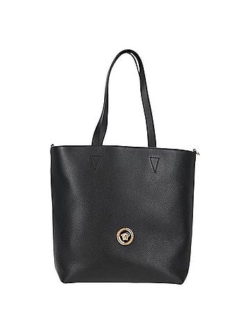 Versace Medusa Tote Leather Black Leather Tote Bag Bag (view 1)