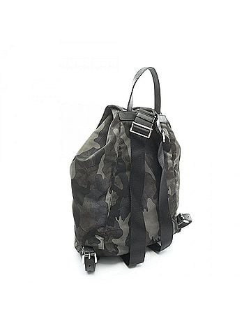 Prada Prada TESSUTO CAMOUFL Backpack/Handbag, Nylon & Saffiano Leather, Women's, Green/Multicolor, BZ0032 (view 2)