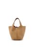 Hermès 100% Leather Tan Picotin Lock Bag Clemence PM One size - photo 4