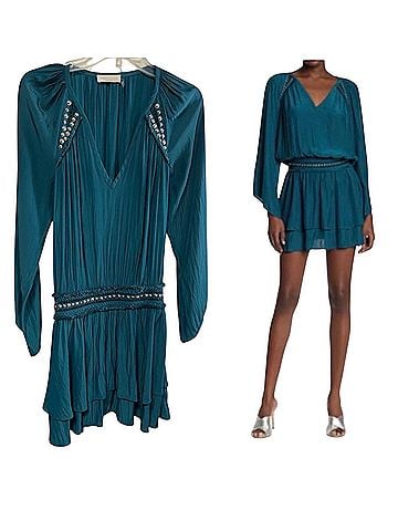 Ramy Brook Colleen dteal Cocktail Dress (view 1)