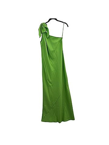 Cult Gaia Kamila One Shoulder Fern Green Cocktail Dress (view 2)