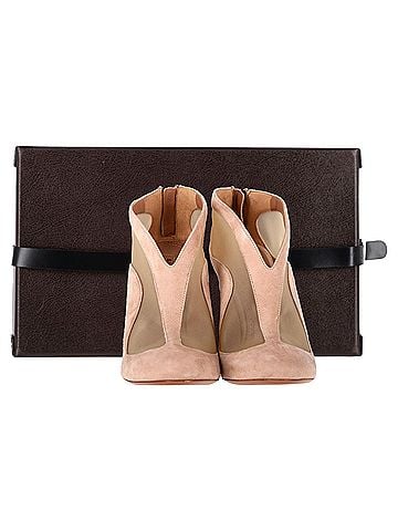 Alaïa Alaïa Azzedine Mesh Ankle Booties in Pink Suede (view 2)