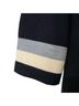 Tory Burch 100% Merino Stripes Black Gray Blue Pullover Sweater Size S - photo 6