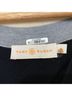 Tory Burch 100% Merino Stripes Black Gray Blue Pullover Sweater Size S - photo 3