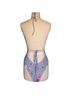 L SPACE by Monica Wise Floral Stripes Multi Color One Piece Swimsuit Size 8 - photo 2