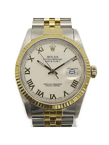 Rolex ROLEX Datejust 16013 Roman Idex R-serial, Stainless Steel/Yellow Gold, Automatic, Ivory Dial (view 1)