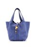 Hermès 100% Leather Blue Picotin Lock Bag Clemence MM One size - photo 1