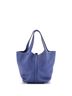 Hermès 100% Leather Blue Picotin Lock Bag Clemence MM One size - photo 4