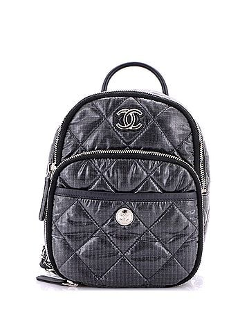 Chanel Coco Neige Chain Backpack Quilted Nylon Mini (view 1)