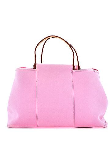 Hermès Cabag Elan Toile and Leather 39 (view 1)