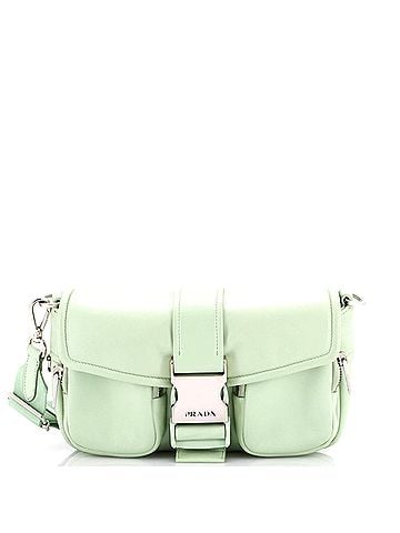 Prada Padded Buckle Crossbody Bag Nappa Leather Small (view 1)