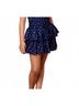 Theme Floral Blue Willow Satin Mini Skirt Size 0 - photo 2