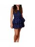 Theme Floral Blue Willow Satin Mini Skirt Size 2 - photo 3