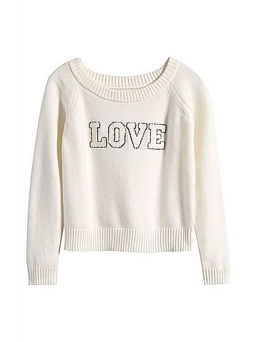 Vintage Havana Girl's Chennille Patch Love Sweater (view 1)