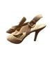 Michael Kors 100% Velour Tan Sandals Size 9 1/2 - photo 1