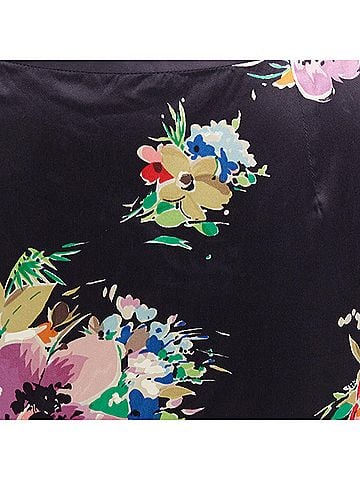 Dolce & Gabbana DOLCE GABBANA black silk blend multicolor floral print pencil skirt IT40 S (view 2)