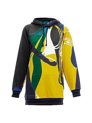Christian Dior CHRISTIAN DIOR 2022 Runway logo hem abstract colorblock hoodie XS (view 2)
