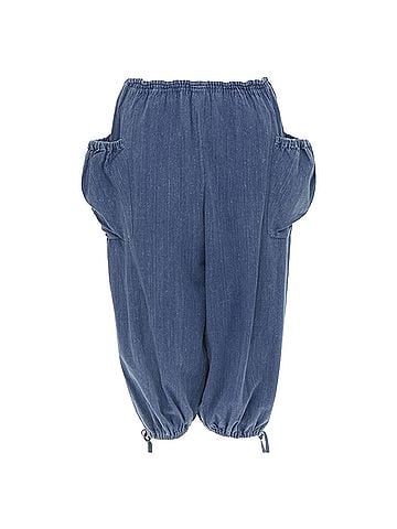 Comme des Garçons COMME DES GARCONS 1980's Vintage blue washed denim cargo  bubble jeans (view 1)