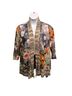 Ali Miles 100% Polyester Floral Tan Orange Cardigan Size S - photo 1