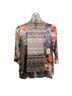 Ali Miles 100% Polyester Floral Tan Orange Cardigan Size S - photo 2