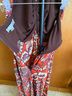 Chetta B Floral Multi Color Orange Brown Cocktail Dress Size 8 - photo 4