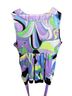 ECI Graphic Multi Color Purple Blue Sleeveless Blouse Size M - photo 2