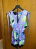 ECI Graphic Multi Color Purple Blue Sleeveless Blouse Size M - photo 3