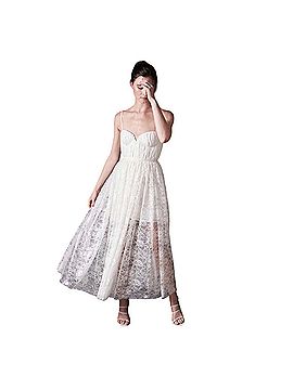 tamia lace drama dress Seamed Lushy Pencil Midi Shapewear Dress - Lace Black